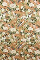 Dekostoff Digitaldruck Affe Vogel Blumen ocker braun grün 1.40m