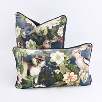 50206-Samtstoff-Dekostoff-Italian-Velvet-Samt-Aff_7.jpg Samtstoff Dekostoff Italian Velvet Affe Vogel blau