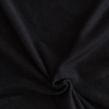 Polar Fleece Stoffe Fleecestoff schwarz