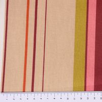 Dekostoff Baumwollstoff Längsstreifen rot rosa braun grün