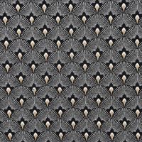 50427-Dekostoff-Jacquard-Stoff-Pfau-Retro-schwarz-w.jpg Dekostoff Jacquard-Stoff Pfau schwarz weiß gold