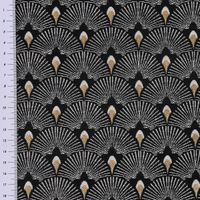 50427-Dekostoff-Jacquard-Stoff-Pfau-Retro-schwarz_1.jpg Dekostoff Jacquard-Stoff Pfau schwarz weiß gold