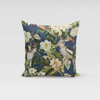 50429-Baumwollstoff-Stoff-Dekostoff-Digitaldruck-_5.jpg Dekostoff Halbpanama Digitaldruck Affe Vogel Blumen blau grün