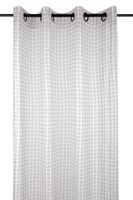 50447-Fertiggardine-oesengardine-JOIE-grafisch-weis.jpg Fertiggardine Ösengardine JOIE grafisch weiß grau rosa 140x260cm