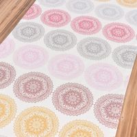 Tischläufer Mandala Kreise beige bunt 40x160cm
