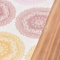 Tischläufer Mandala Kreise beige bunt 40x160cm