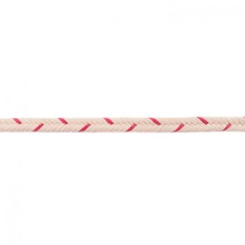 Doppel-Kordel Baumwolle Baumwollkordel natur pink Breite: 1cm