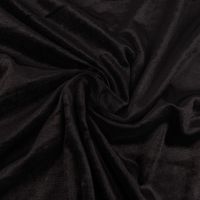 Bekleidungsstoff Samtstoff Stretchsamt einfarbig schwarz 1.5m Breite