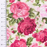 50753-Baumwollstoff-Rosen-beige-rosa-pink-gruen-1_1.jpg Baumwollstoff Rosen beige rosa pink grün 1.45m Breite