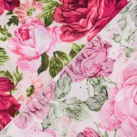 50753-Baumwollstoff-Rosen-beige-rosa-pink-gruen-1_2.jpg Baumwollstoff Rosen beige rosa pink grün 1.45m Breite