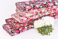 50754-Baumwollstoff-Rosen-gruen-rot-rosa-1-45m-Br_6.jpg Baumwollstoff Rosen grün rot rosa 1.45m Breite