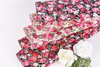 Baumwollstoff Rosen schwarz pink blau grün 1.45m Breite