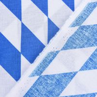 Baumwollstoff Bayernraute Bayrisch Raute groß blau weiß 1.4m Breite