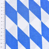 50763-Baumwollstoff-Bayern-Bayrisch-Raute-blau-we_2.jpg Baumwollstoff Bayernraute Bayrisch Raute groß blau weiß 1.4m Breite