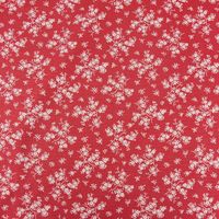 Baumwollstoff Trachtenstoff Blumen rot beige 1.4m Breite