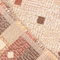 Möbelstoff Bezugsstoff WALSUM beige mit Kästchen