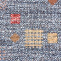 Möbelstoff Bezugsstoff Chenille WALSUM Kästchen blau 140cm Breite