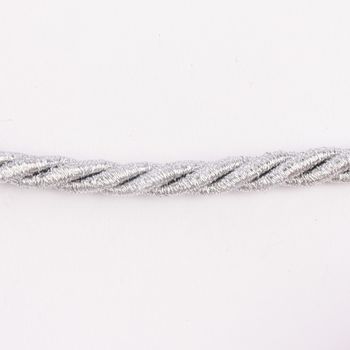 Kordel Zierband silberfarbig hell Glitzer Breite: 0,6cm