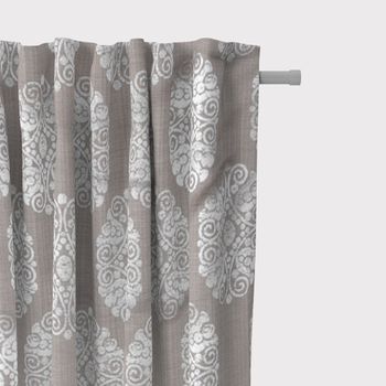 Vorhang Vorhangschal mit Smok-Schlaufenband Adagio Ornament Metallicprint