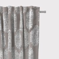 Vorhang Vorhangschal mit Smok-Schlaufenband Adagio Ornament Metallicprint