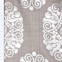 Vorhang Vorhangschal mit Smok-Schlaufenband Adagio Ornament Metallicprint