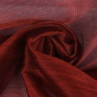 Stores Meterware mit Metalliclook rot schwarz Fadenstruktur längs halbtransparent