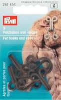 Prym 3 Pelzhaken und Augen braun