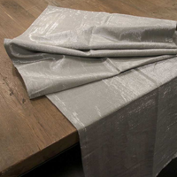 Tischläufer Glamour grau silberfarbig Lurex 45x150cm