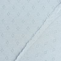 Feinstrick BW-Jersey Pointoille Lochmuster uni hellblau