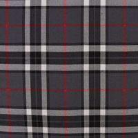 Bekleidungsstoff kariert grau rot weiß schwarz