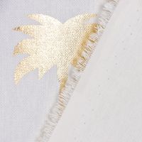 51869-Dekostoff-Palmen-weiss-goldfarbig-metallic-_4.jpg Dekostoff Halbpanama Metallikdruck Palmen weiß gold metallic 1.40m