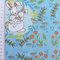 52166-Lillestoff-Bio-Jersey-Buntes-Glueck-Hase-Bl_3.jpg Lillestoff Bio Jersey Buntes Glück Hase Blume blau