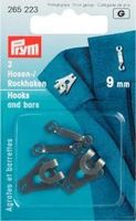 Prym 2 Hosenhaken und Stege schwarz 9 mm