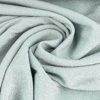 Bekleidungsstoff Polyester Glitzer mint silberfarbig 1.60m Breite