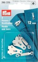 Prym 2 Hosenhaken Haken Stege silberfarbig 12mm