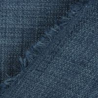 Gardinenstoff Dekostoff Struktur uni blau 1.48m