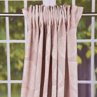 52564-Schal-Vorhang-Fertiggardine-Jacquard-mit-Schl.jpg Schal Vorhang Fertiggardine Jacquard mit Schlaufenband Blätter rosa 142x245cm