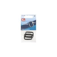Prym 2 Leiterschnalle schwarz Kunststoff 25mm
