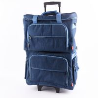 Prym Nähmaschinen Tasche Jeans blau 44x20x35cm