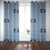 Villa Coppenrath Capt´n Sharky Dekostoff Piraten blau weiß 140cm