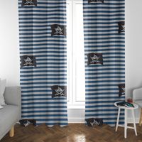 Villa Coppenrath Capt´n Sharky Dekostoff Piraten blau weiß 140cm