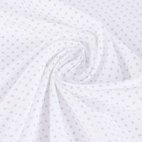 52815-Baumwollstoff-Pisani-Punkte-weiss-silberfarbi.jpg Baumwollstoff Pisani Punkte weiß silberfarbig 1.5m Breite