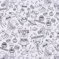 52860-Baumwollstoff-Superhero-Superheld-weiss-schwa.jpg Baumwollstoff Ausmalstoff Superhero Superheld weiß schwarz 1.5m Breite