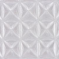 Kunstleder Stoff Abschnitt Dreiecke silber 50x68cm