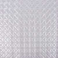 Kunstleder Stoff Abschnitt Dreiecke silber 50x68cm
