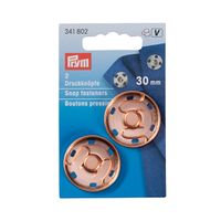 Prym 2 Annäh Druckknöpfe Messing rosegoldfarbig 30mm