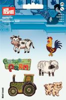 Prym Applikation Bügelbild Farm Tiere Traktor bunt 6 Stück