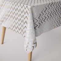 53494-SCHoeNER-LEBEN--Tischdecke-Punkte-Kreise-we_4.jpg Tischdecke Zacken weiß gold eckig div. Größen