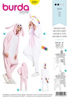 Burda Schnittmuster 2351 Einhorn & Hase