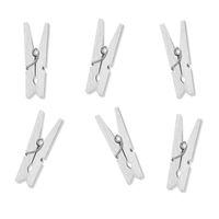 Mini Klammern 20 Stück weiß 3cm